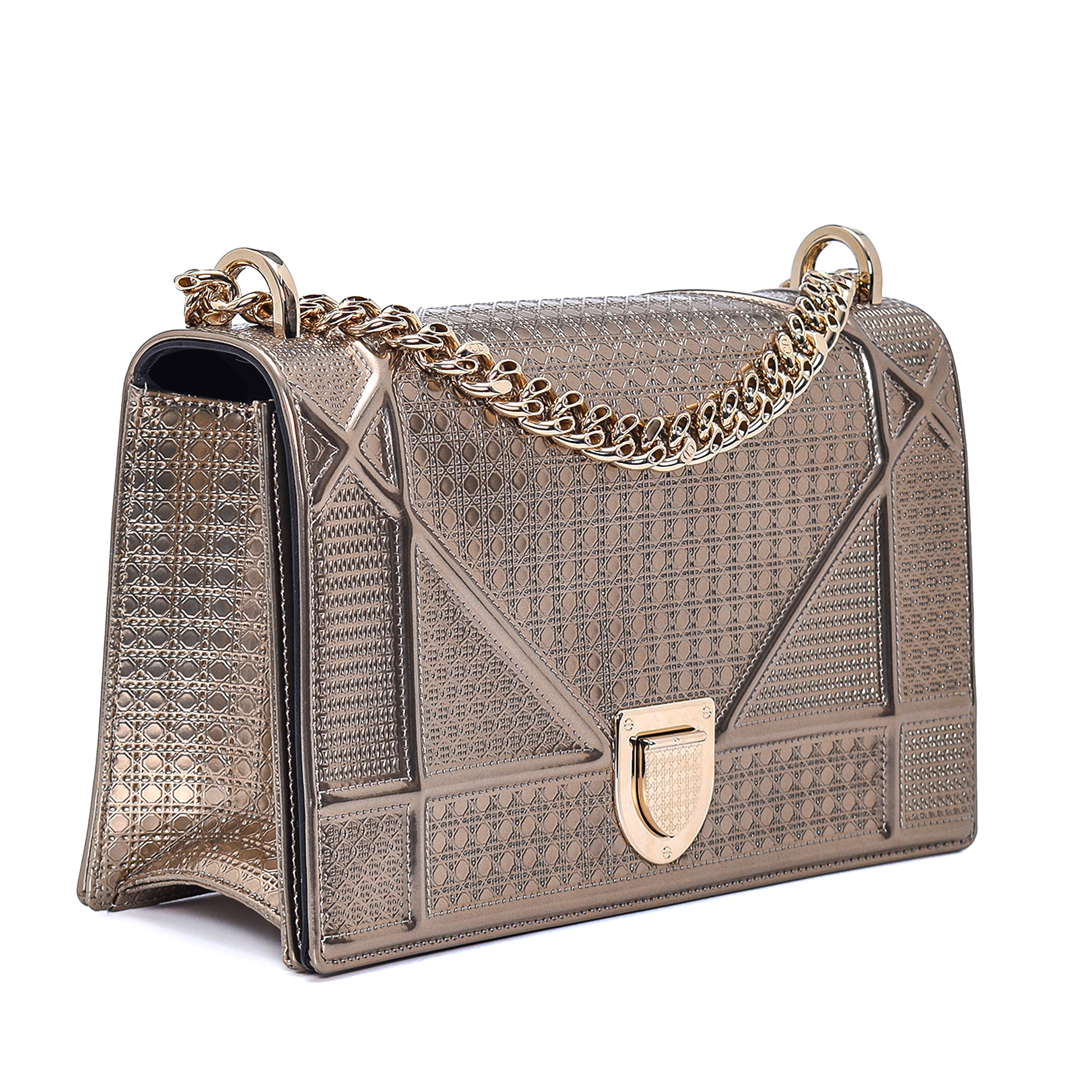 Christian Dior - Metallic Light Gold Medium Diorama Bag 